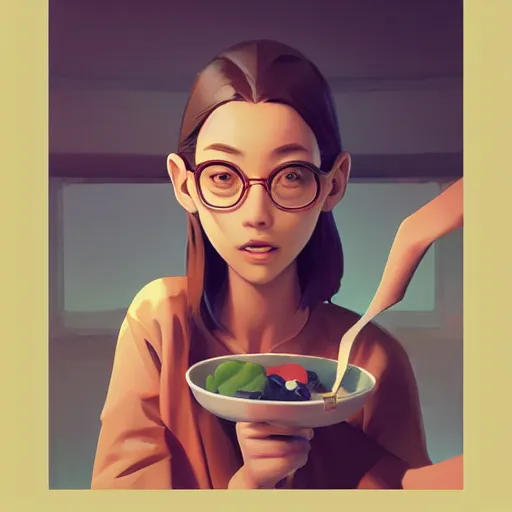 Image similar to face icon stylized minimalist breakfast at tiffany's, loftis, cory behance hd by jesper ejsing, by rhads, makoto shinkai and lois van baarle, ilya kuvshinov, rossdraws global illumination