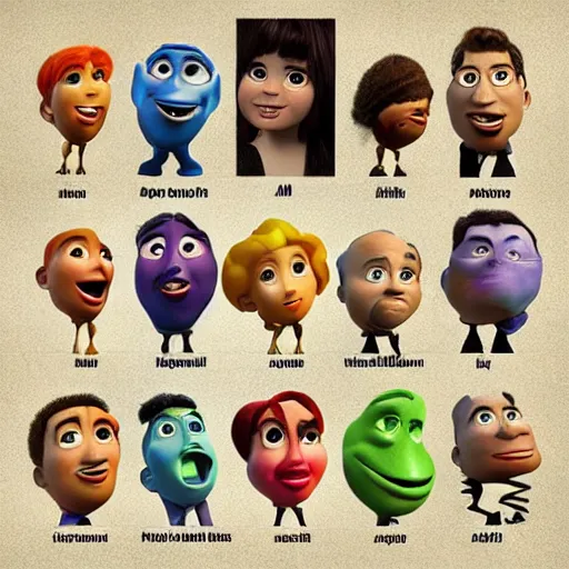 Image similar to character in the style of pixar