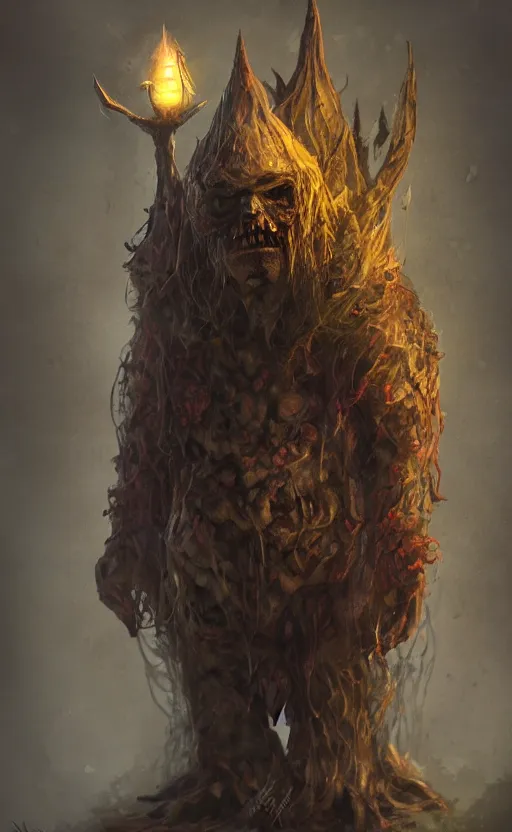 Prompt: a a full body portrait of a scary monster garden gnome, dynamic lighting, photorealistic dark fantasy concept art, trending on art station, stunning visuals, creative, cinematic, ultra detailed, scary art, monster