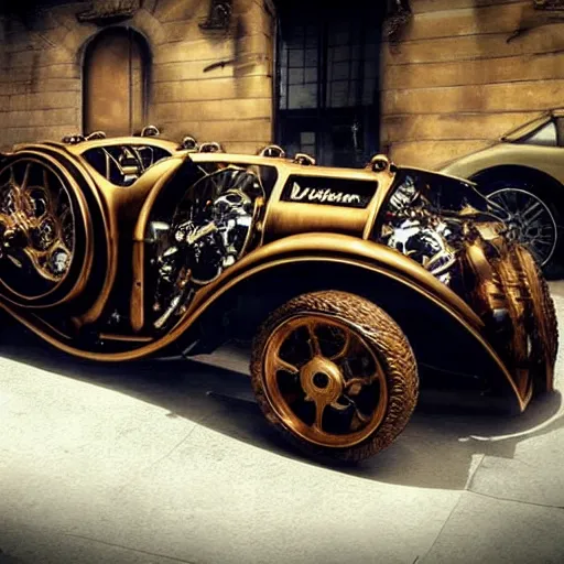 Image similar to steampunk Bugatti