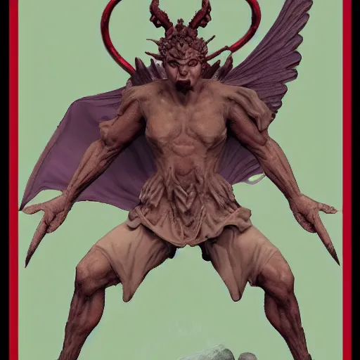 Image similar to daemon monk, winged gargoyle, chaos magic, unarmed combat, fierce opponent, adventure, art station, anime energy, fantasy concept