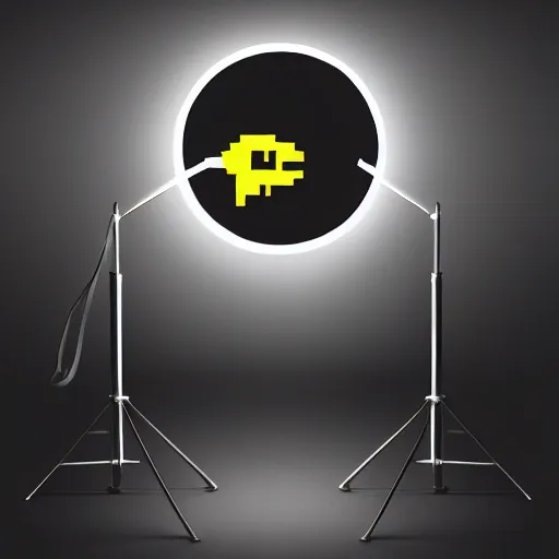 Prompt: photographic portrait of Pac-Man wearing a suit, studio lighting, photorealistic