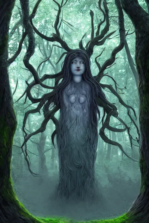 Image similar to gaelic forest spirit, qirin, god, deity, serene, wide angle, super highly detailed, professional digital painting, artstation, concept art, smooth, sharp focus, no blur, no dof, extreme illustration, Unreal Engine 5, Photorealism, HD quality, 8k resolution, cinema 4d, 3D, beautiful, cinematic, art by artgerm and greg rutkowski and alphonse mucha and loish and WLOP