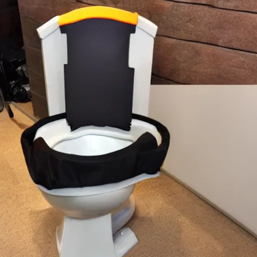 Prompt: gaming chair as a toilet