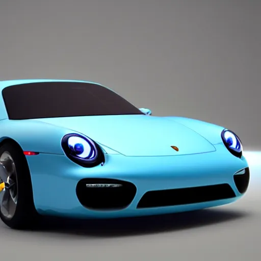 Image similar to futuristic Porsche designed by Apple studio lighting octane render