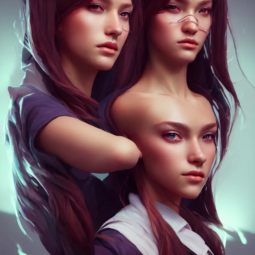 Image similar to epic professional digital art business portrait of 👩‍🏫💃🤵‍♀️,best on artstation, cgsociety, wlop, Behance, pixiv, astonishing, impressive, outstanding, epic, cinematic, stunning, gorgeous, concept artwork, much detail, much wow, masterpiece.