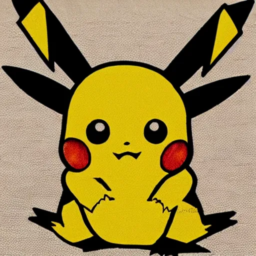 Prompt: Pikachu made out of Papyrus