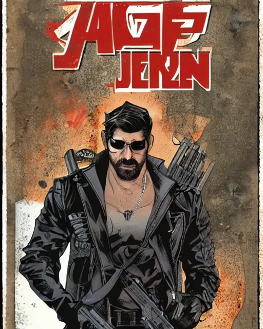 Image similar to adam jensen on a book cover by will eisner