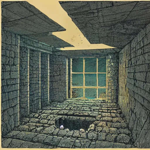 Prompt: pillbox paragonpunk fortress half-sunk in a radioactive Swamp, by Colleen Doran and by Angus McBride and by Ted Nasmith, Dutch angle dimetric rendering, centered, 3-point perspective