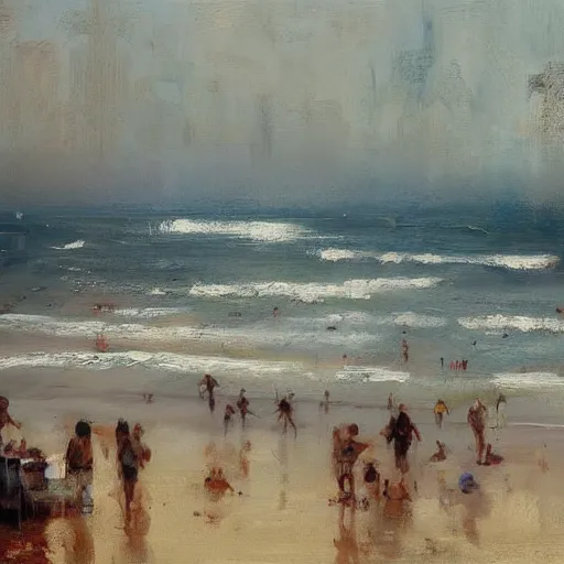 Prompt: ipanema beach painting by jeremy mann