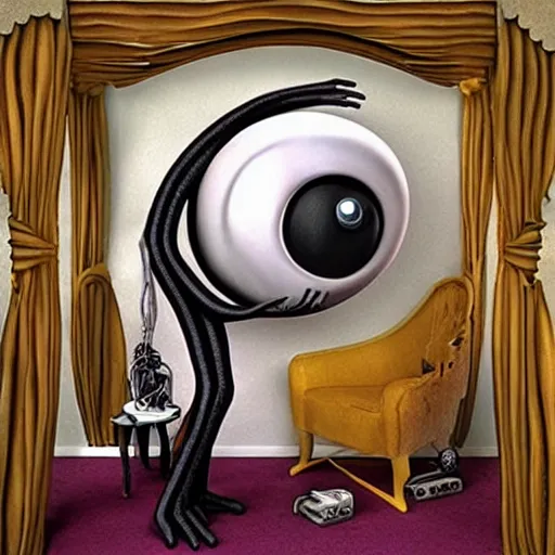 Prompt: surreal 3 d artwork by tim burton