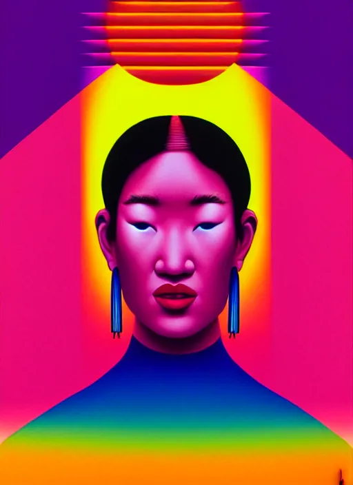 Prompt: peggy gou by shusei nagaoka, kaws, david rudnick, airbrush on canvas, pastell colours, cell shaded, 8 k