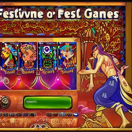 Image similar to djinn playing festival games