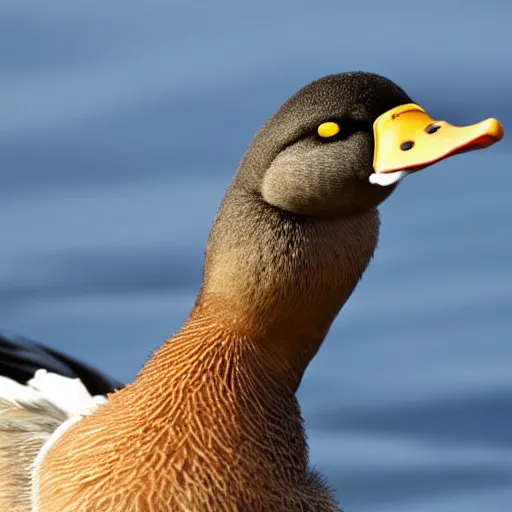 Image similar to duck with teeth smiling