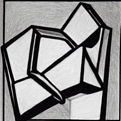 Prompt: MC Escher drawing of a hand holding a Rubix cube