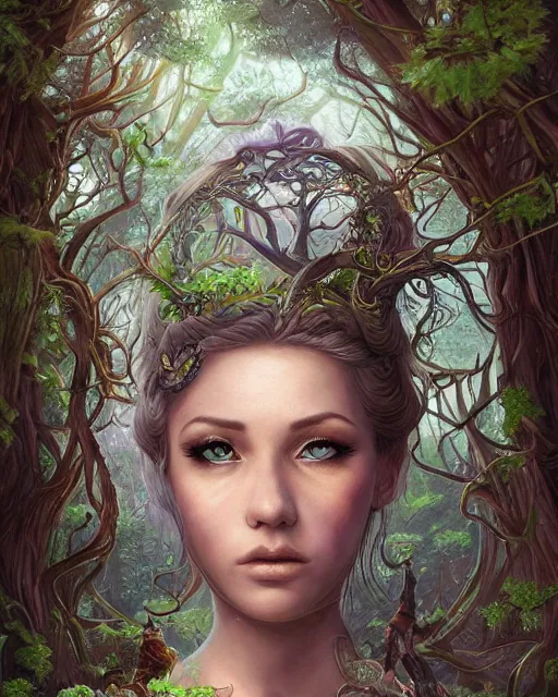 Image similar to A maid in a magical forest, beautiful face, very detailed face, fantasy art, in the style of JOHN STEPHENS, illustration, epic, fantasy, intricate, hyper detailed, artstation, concept art, smooth, sharp focus