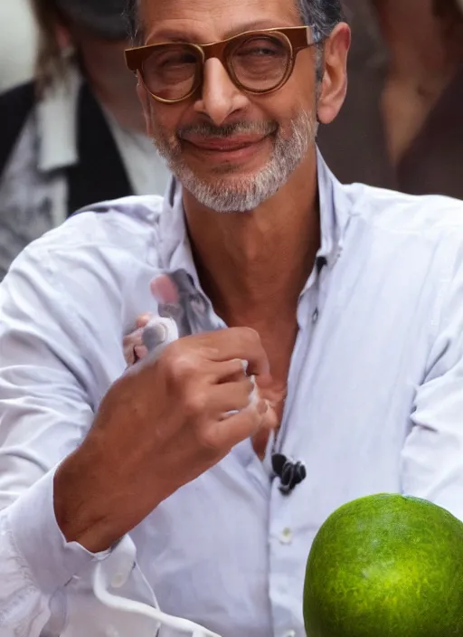 Image similar to jeff goldblum is inside an avocado