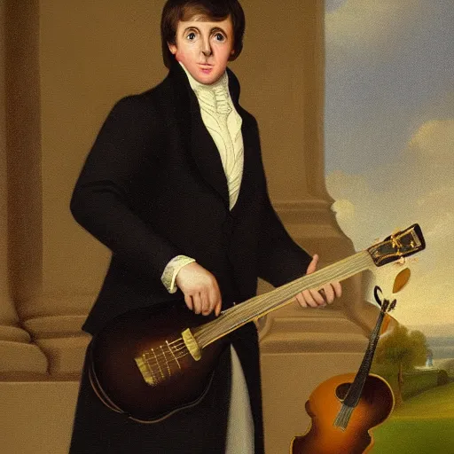 Image similar to regency era painting of a young paul mccartney