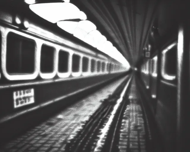 Prompt: a lomography photo of rumble between two xenomorphs in soviet train this morning, bokeh,