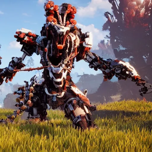 Prompt: horizon zero dawn enemy boss