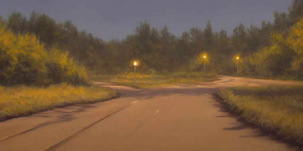 Prompt: a fork in the road, cinematic lighting, detailed oil painting, hyperrealistic, 8k