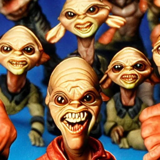 Image similar to e. t. small soldiers, detailed faces