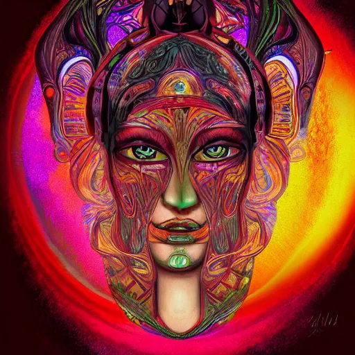 Image similar to visions of hildegard ancient psychedelic art, high resolution, digital painting, trending on artstation