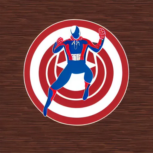 Prompt: a Avengers-Spiderman, svg sticker, vector art, wearing headphones, jamming to music