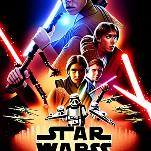 Prompt: Star Wars Episode X Movie Poster starring Gilbert Gottfried as every character in the poster, cool, epic, dramatic, dramatic lighting, epic shading, shiny, very cool, awesome, realistic, hyperrealistic, 8k resolution, HD quality, real