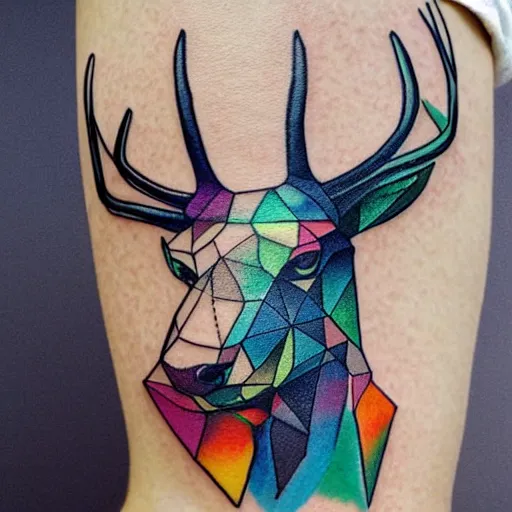 OGMGO Geometric Elk Antlers Temporary Triangle Temporary Tattoo Set Round  Arrow, Deer Rhombus, And Black 3D Tatoos Sticker For Body Art Z0403 From  Misihan09, $3.81 | DHgate.Com