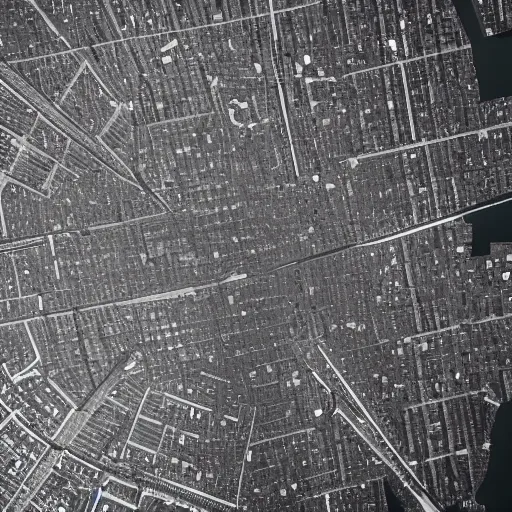 Prompt: Drone view of New York City on the moon