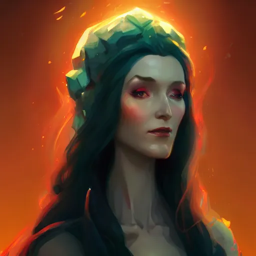Prompt: a beautiful portrait of a beautiful melisandre, concept art by pete mohrbacher and guweiz and ilya kuvshinov, digital art, highly detailed, intricate, sharp focus, trending on artstation hq, deviantart, unreal engine 5, 4 k uhd image