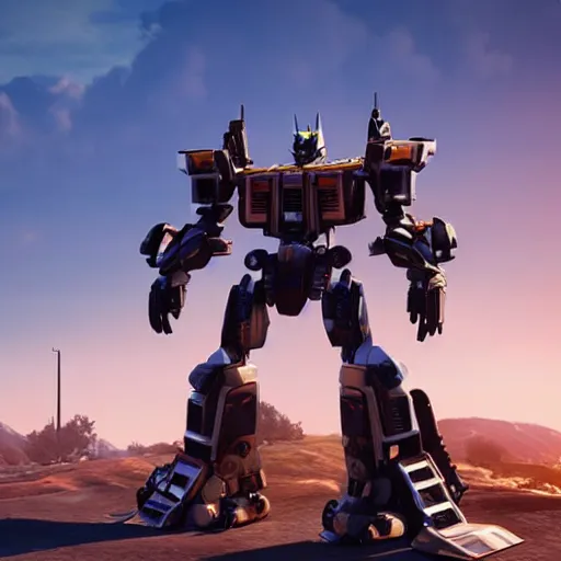 Prompt: highly detailed realistic transformers - realistic beautiful sky -realistic detail - blender - unreal engine 5 - 8K with ray tracing