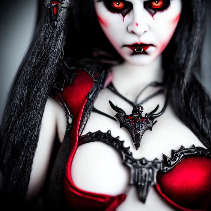 Image similar to full body photograph of a real - life beautiful vampire queen warrior. extremely detailed. dslr. 5 0 mm.