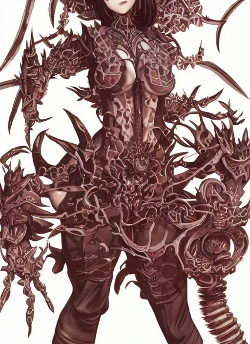 Image similar to a detailed full body portrait of the queen of blades, by tony taka