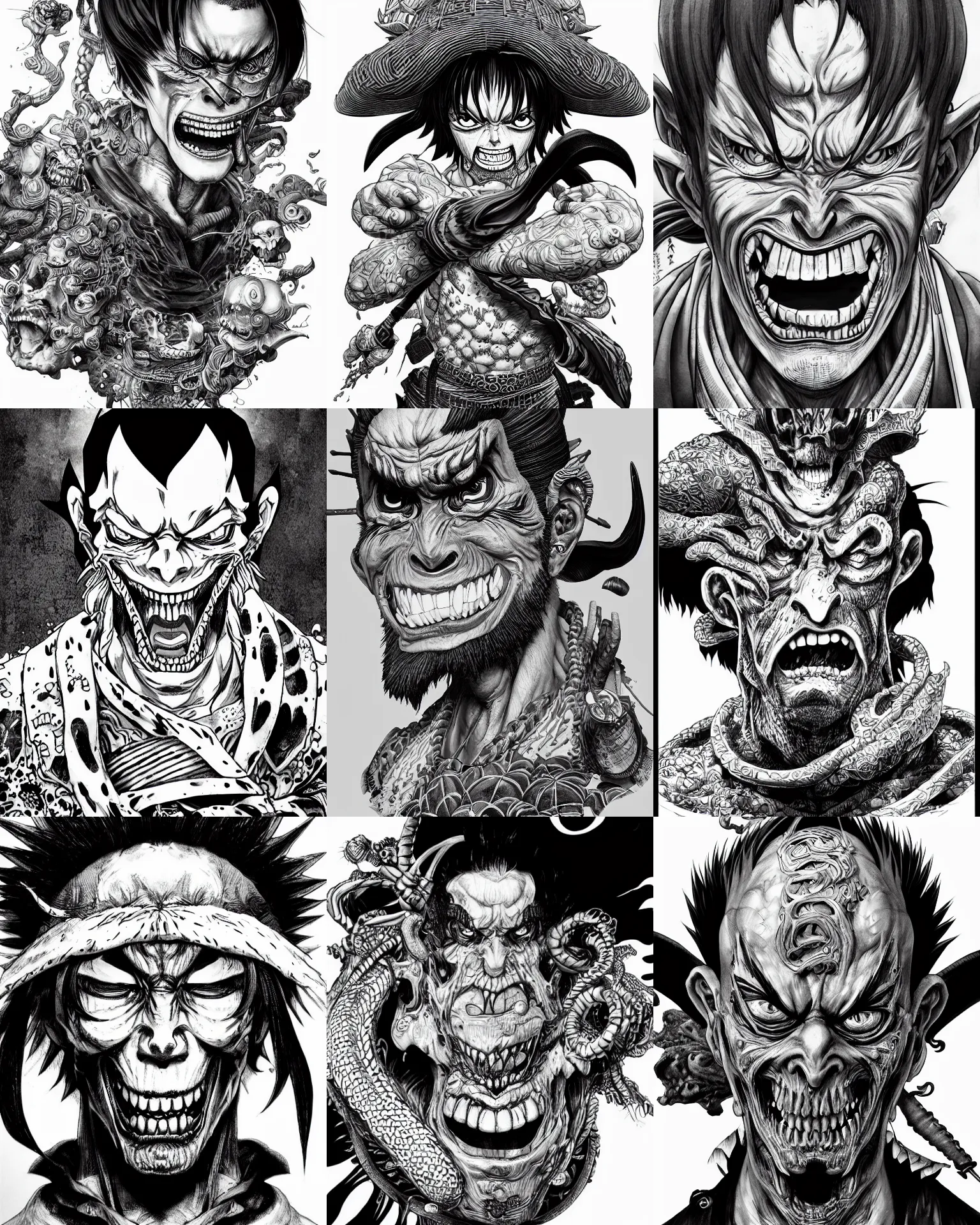 Prompt: highly detailed ink illustration full shot portrait of shichibukai, unreal engine, octane render, b & w clean shaped illustration by kim jung gi, ric estrada, ron english and eiichiro oda