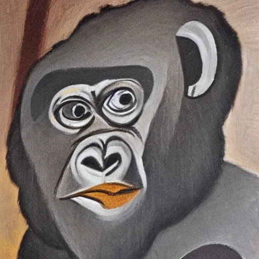 Prompt: Gorilla by Picasso