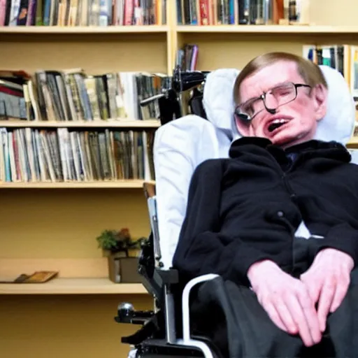 Prompt: steven hawking doing the griddy