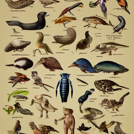 Image similar to an illustrated field guide to different species of toasters showing examples of males and females of each species, biological illustrations, art by john james audubon robert stebbins and terryl whitlatch and david sibley and charles darwin, highly detailed, intricately detailed, 8 k, trending on artstation