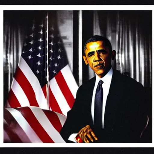 Image similar to “Obama in a Kubrick film”