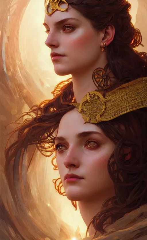 Image similar to portrait of the goddess circe, greek mythology, intricate, headshot, highly detailed, digital painting, artstation, concept art, sharp focus, cinematic lighting, illustration, art by artgerm and greg rutkowski, alphonse mucha, cgsociety