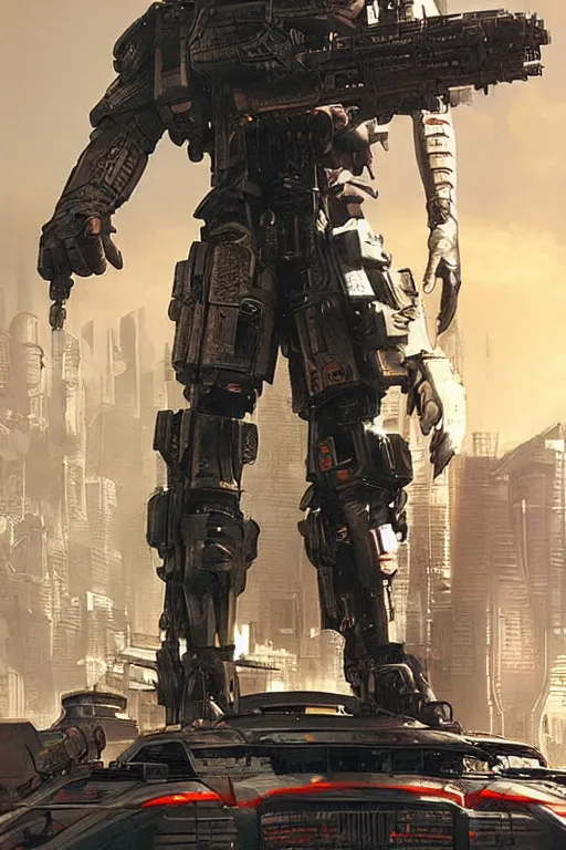 Prompt: the king of dystopian cyberpunk hell armed with a pulse rifle, enormous neo-buddhist statue of an angry Deva, id engine 4