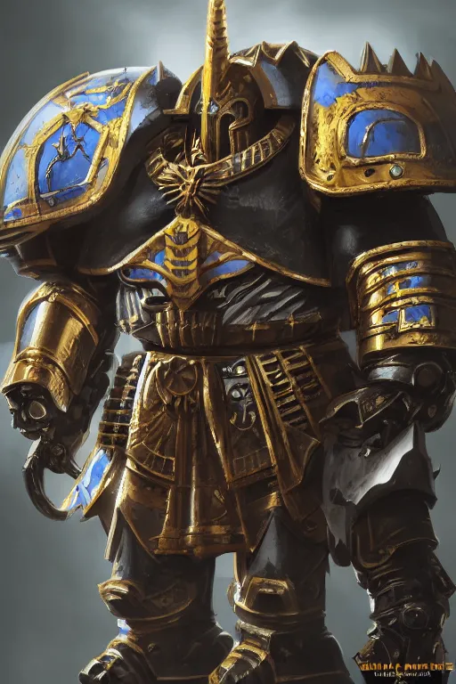 Image similar to armor portrait heros warhammer 4 0 k horus heresy fanart - the primarchs emperor by johannes helgeson animated with vfx concept artist & illustrator global illumination ray tracing hdr fanart arstation zbrush central hardmesh 8 k octane renderer comics stylized