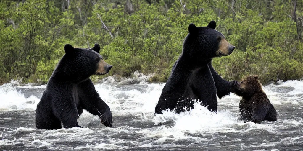 Prompt: bear destroying a planet