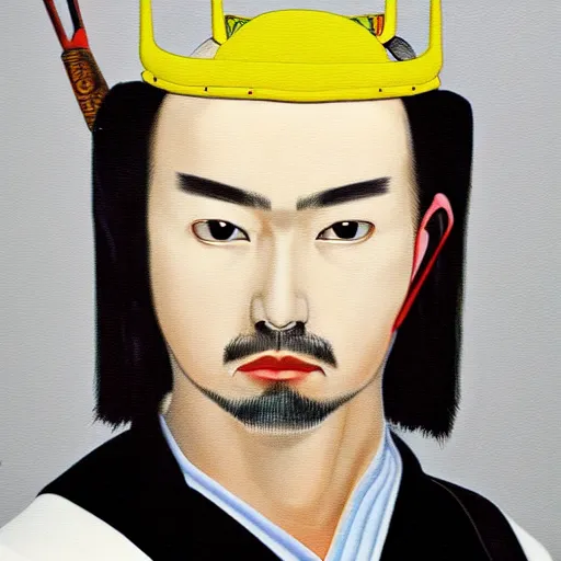 Image similar to A Polish samurai, Y2K, portrait, by Mariko Mori