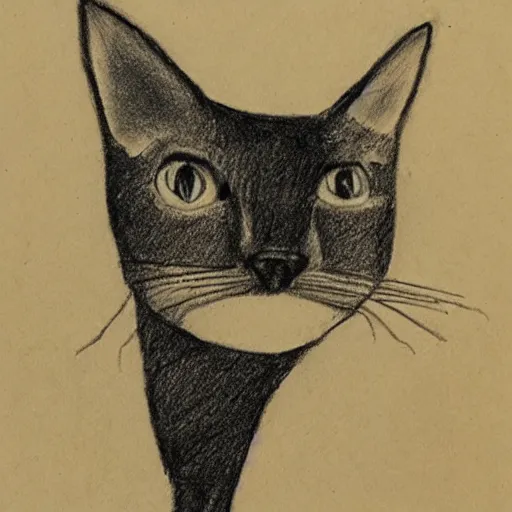 Prompt: exquisite corpse drawing of a cat