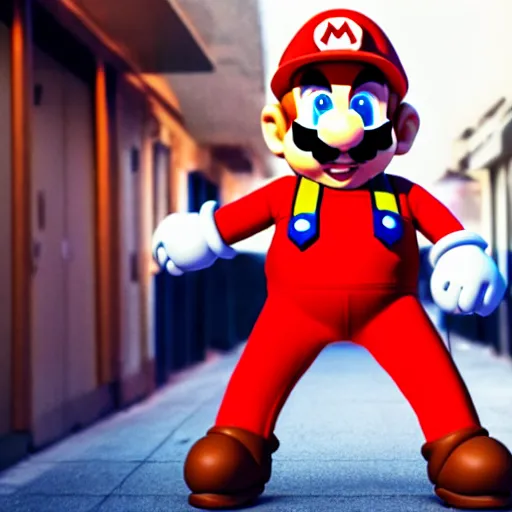 Image similar to uhd candid photo of hyperdetailed satoshi nakamoto dressed as mario. correct face, cinematic lighting, photo by annie leibowitz, and steve mccurry.