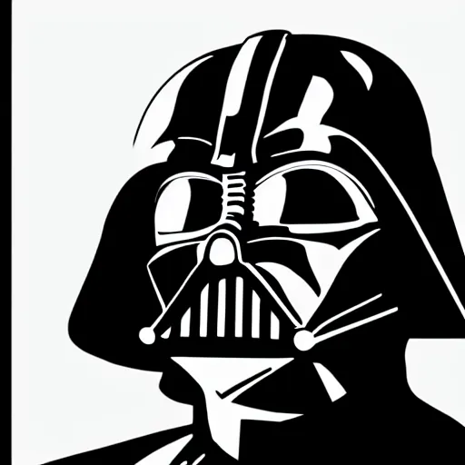 Prompt: darth vader vector illustration