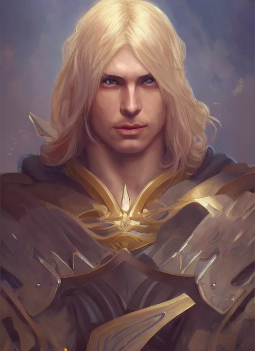 portrait of a floating winged aasimar paladin blond | Stable Diffusion ...