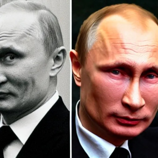 Image similar to Vladimir Putin and Andrei Chikatilo is the same person